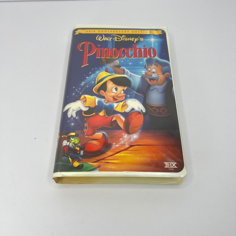 Disney Pinocchio‎ VHS 60th Anniversary Edition Kids G THX Mastered Movie